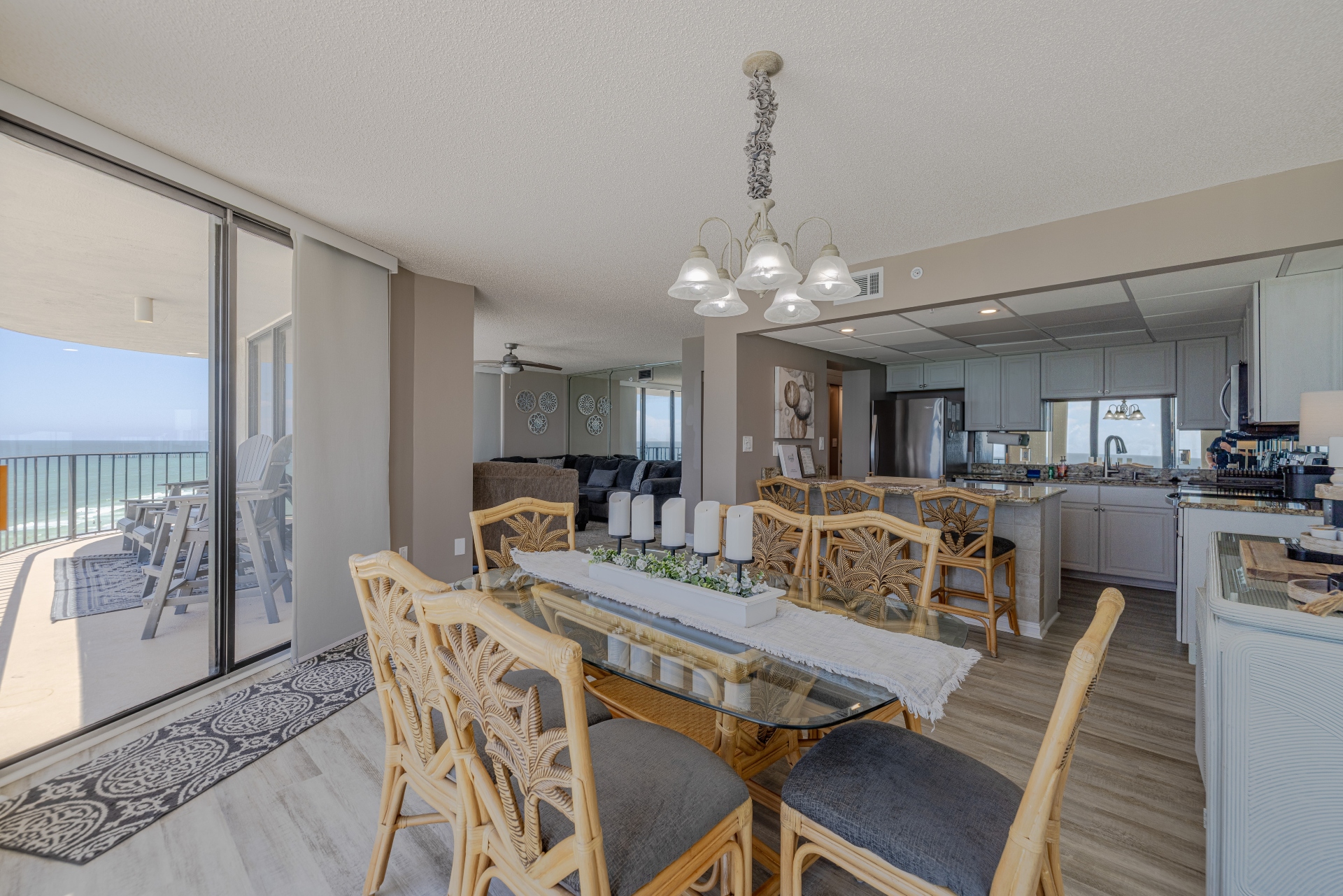Dining area and balcony access