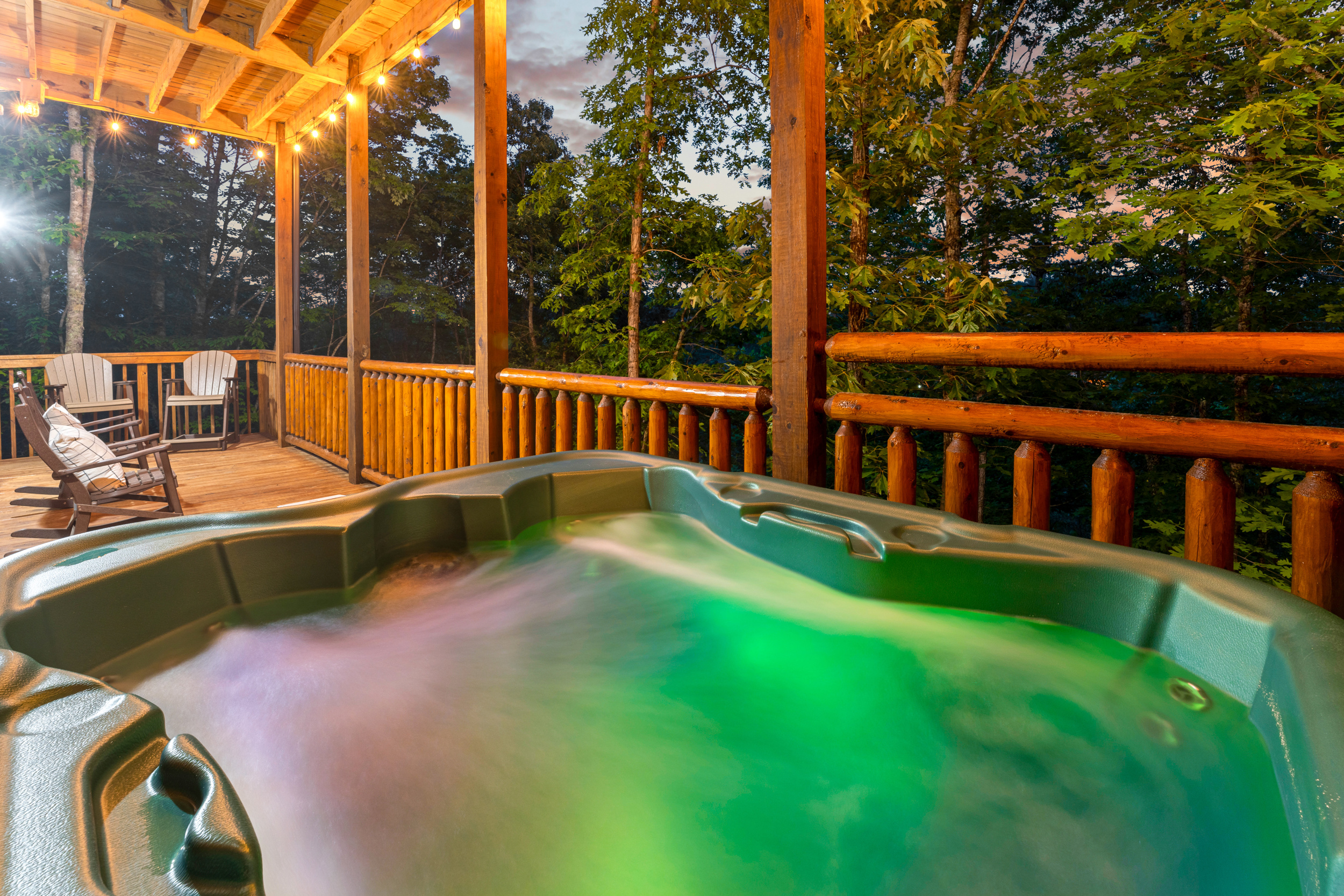 [Balcony, Third Floor] Private hot tub just off of the pool room.