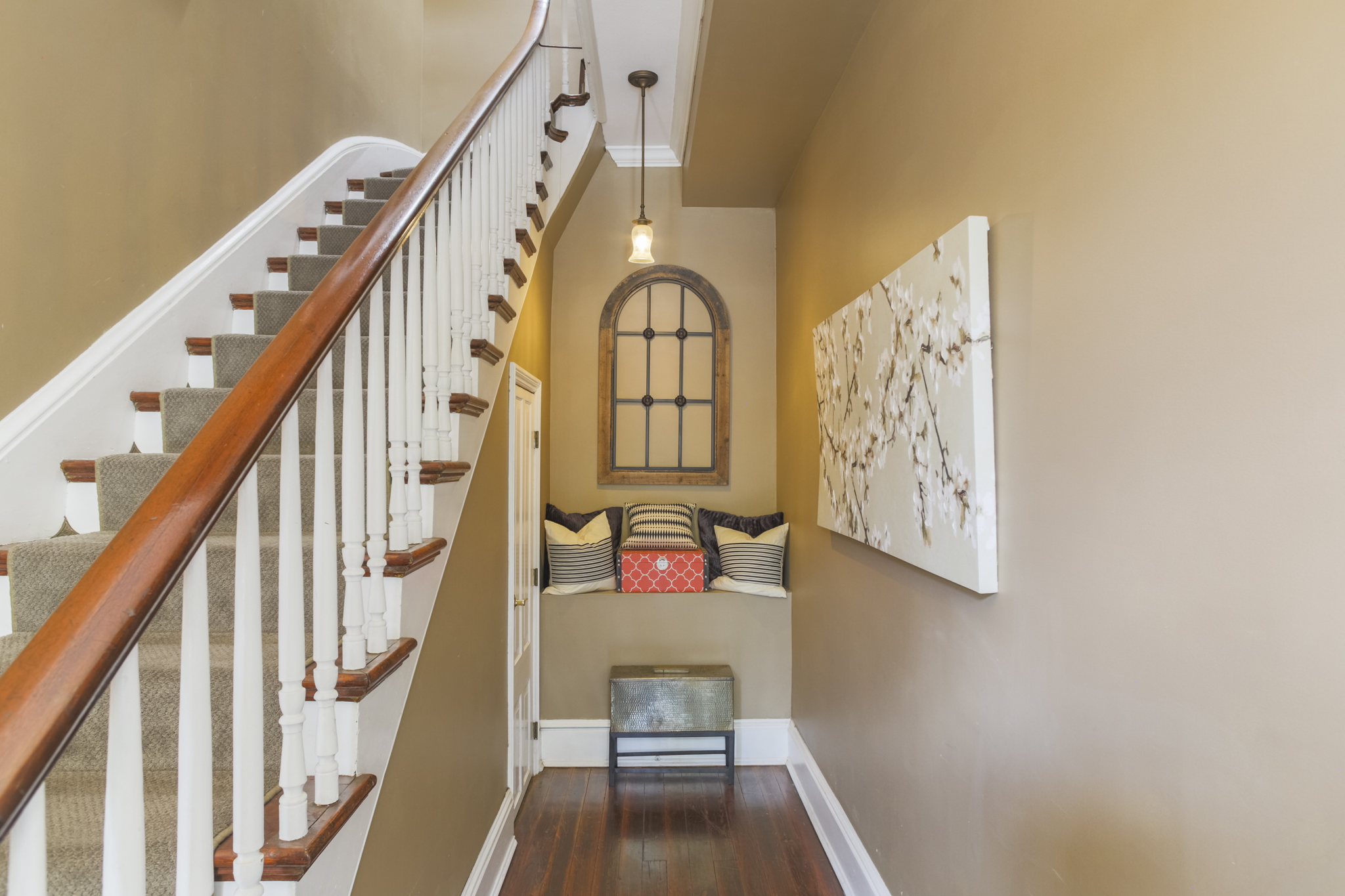 A welcoming entryway greets you as you step into your historic Savannah retreat.