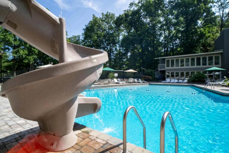 South Baden Clubhouse. Pools open Memorial Day to Labor Day. Tennis courts and Basketball Hoops.