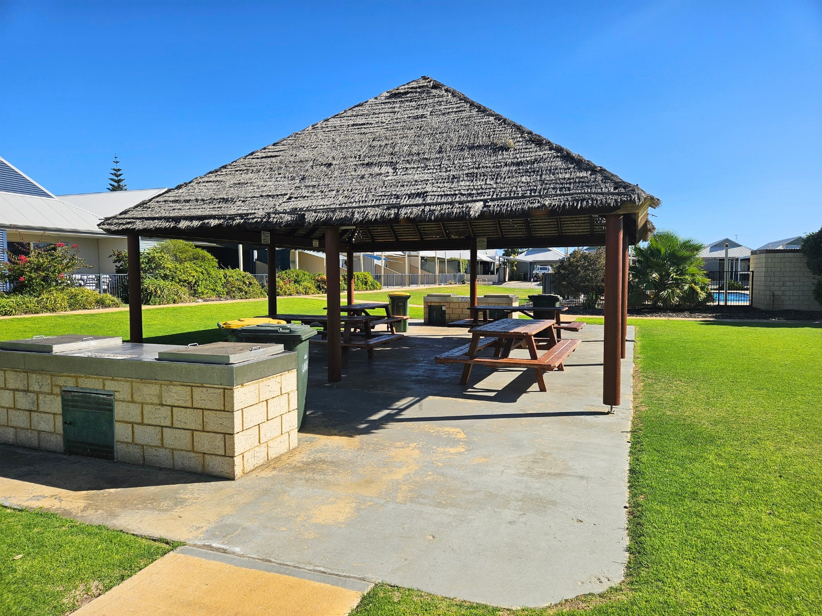 Shared BBQ area and gazebo for members use