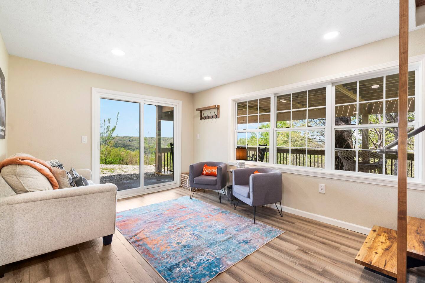 Lower level living area
