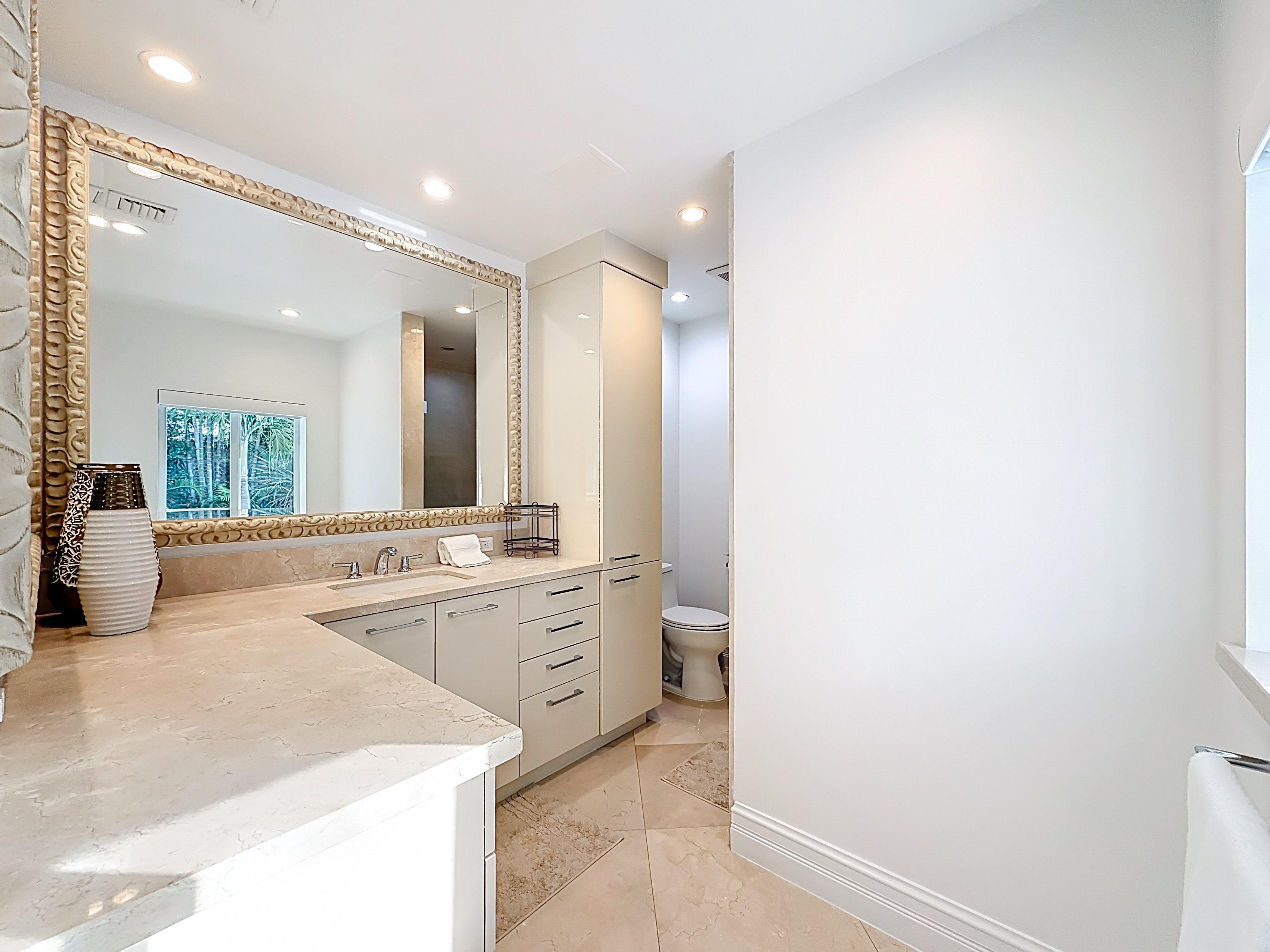 Lots of counter and mirror space. 