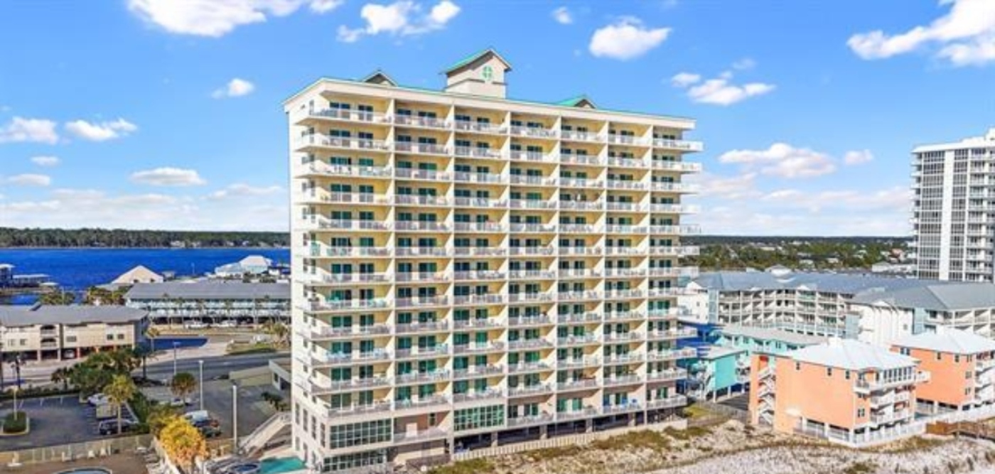 Aerial view Of Building From The Beach side