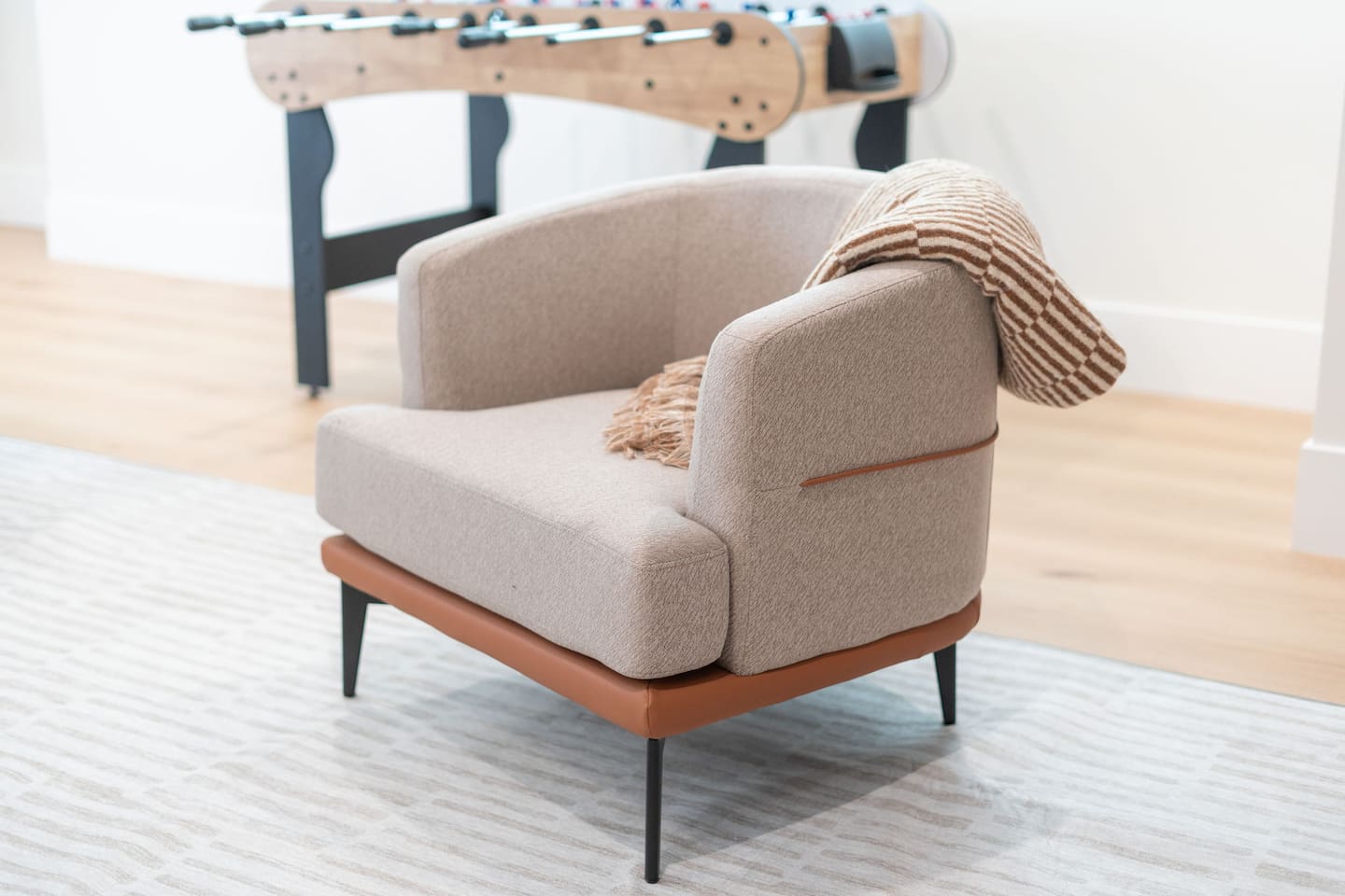 Relax in the comfort of stylish armchairs, designed for both lounging and conversation.