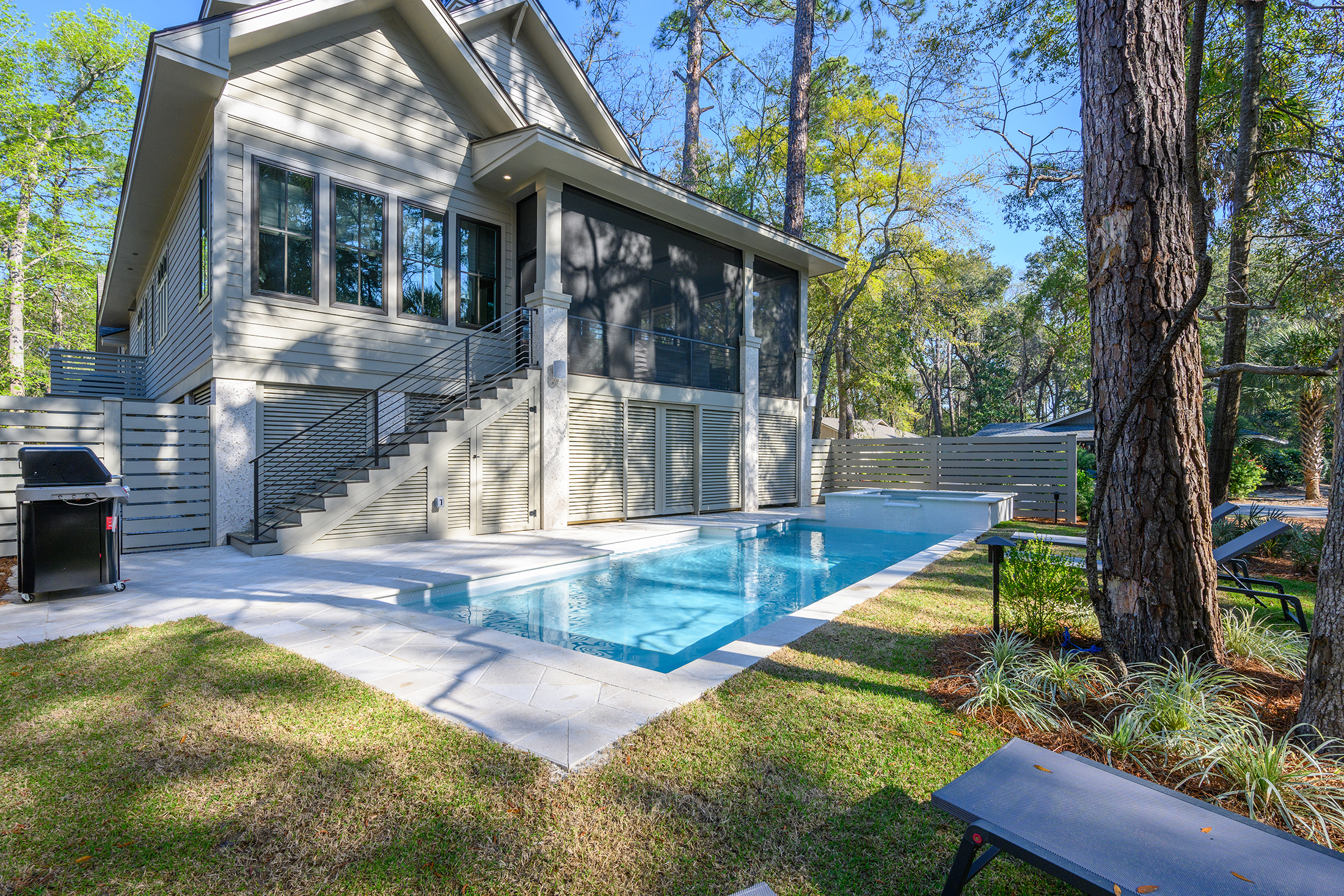 Deck and grill entertaining area