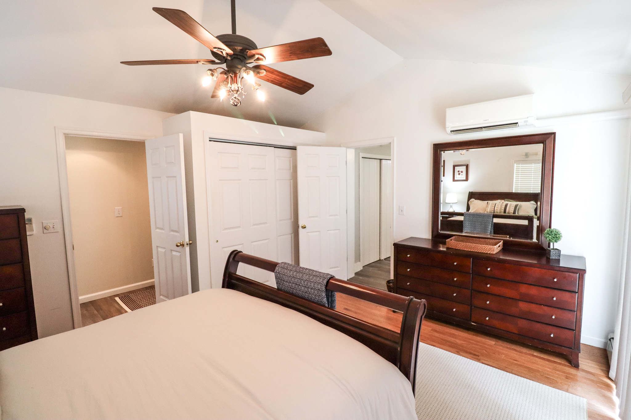 Enjoy the convenience of a first floor Queen bedroom just steps from the main living areas and full bathroom