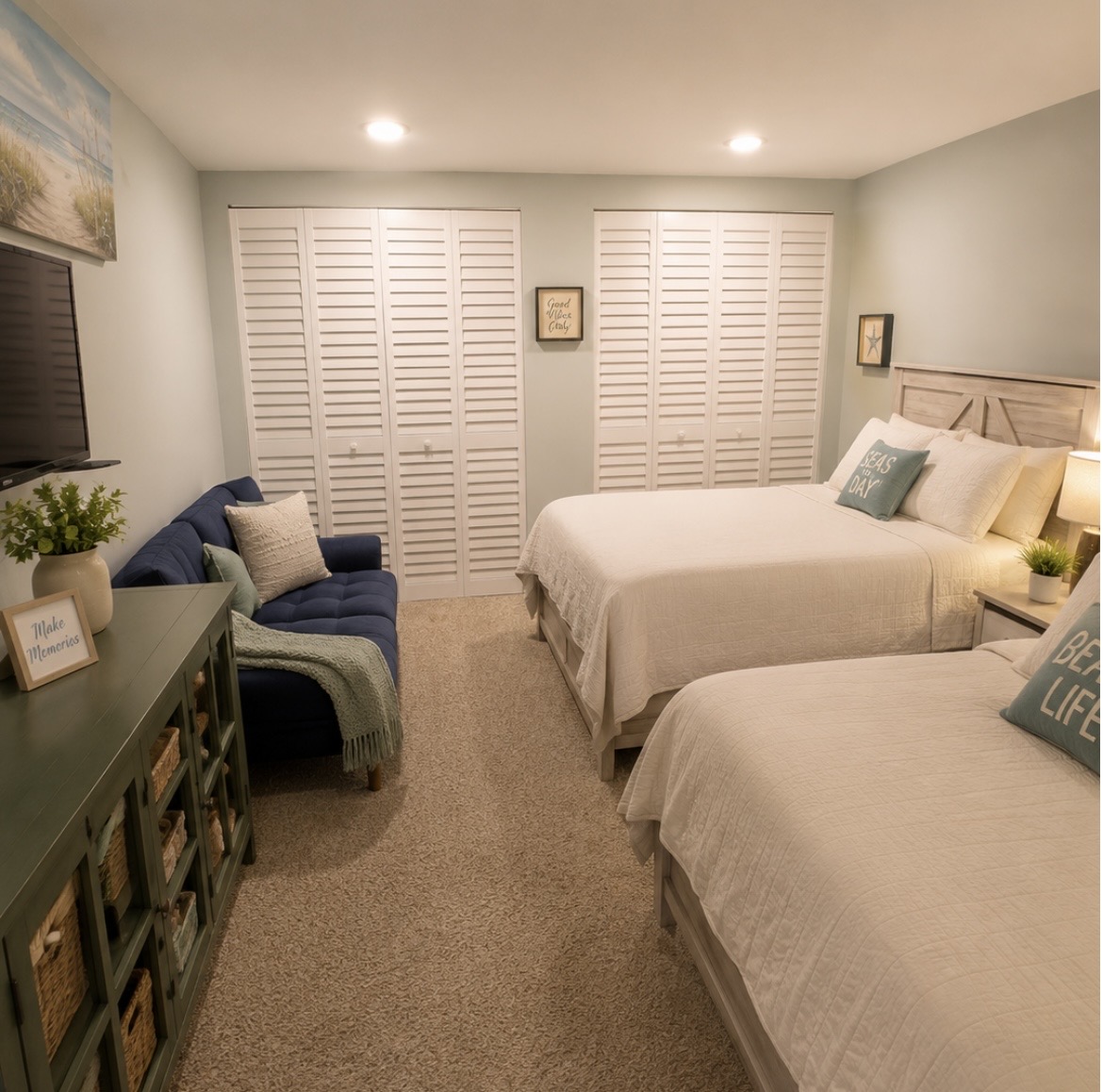 This bedroom offers two comfortable beds — perfect for kids, friends, or extra guests, so everyone gets a restful night's sleep. ⭐