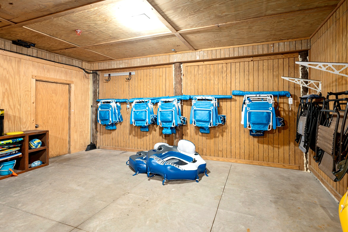 Beach Chairs, Umbrella Storage Area