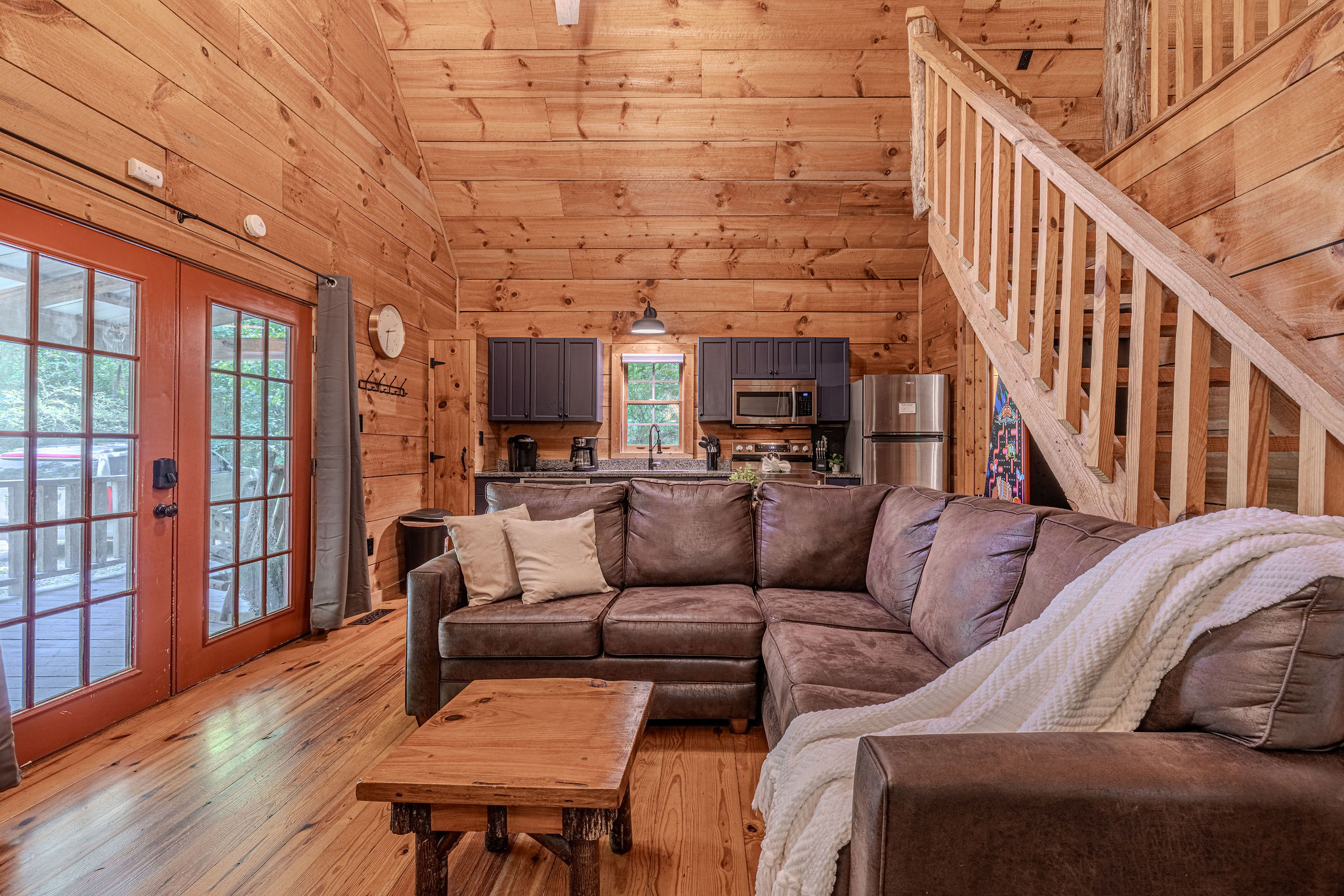 Kick back. The cabin's got good vibes and great light.
