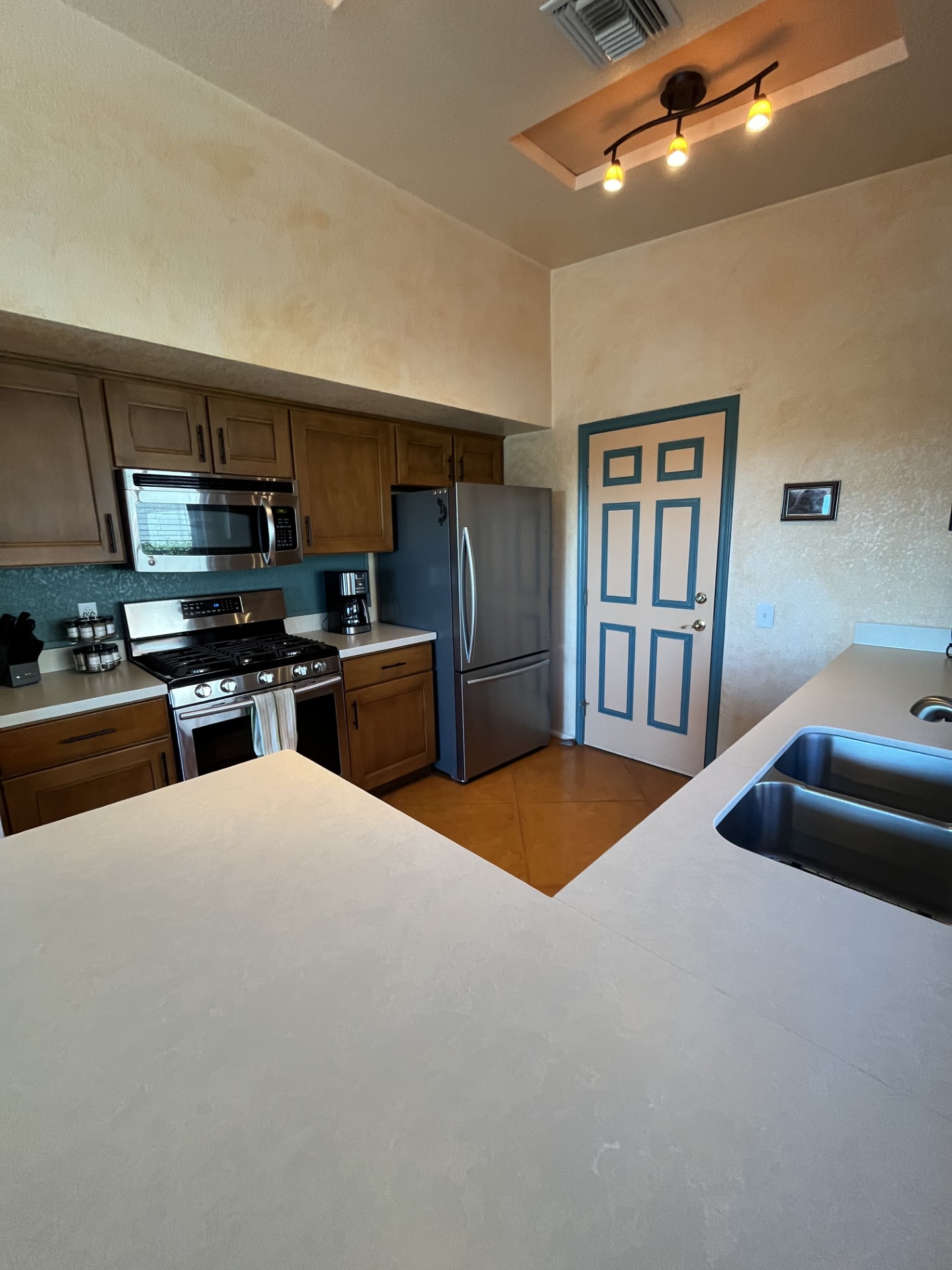 Gas oven, range in kitchen