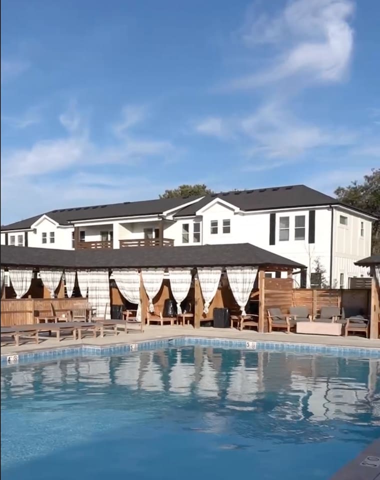 Relaxing pool area with plenty of seating