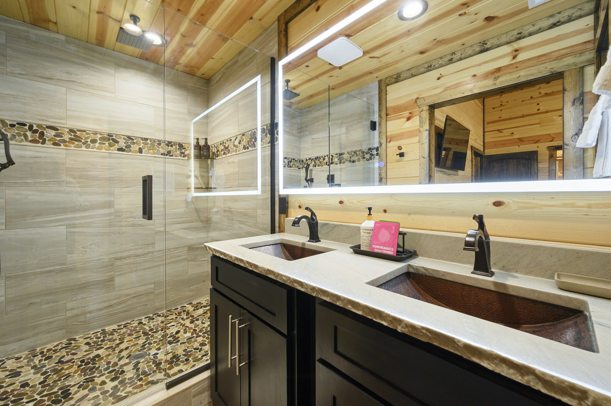 A luxury bathroom that feels more like a five-star spa retreat.