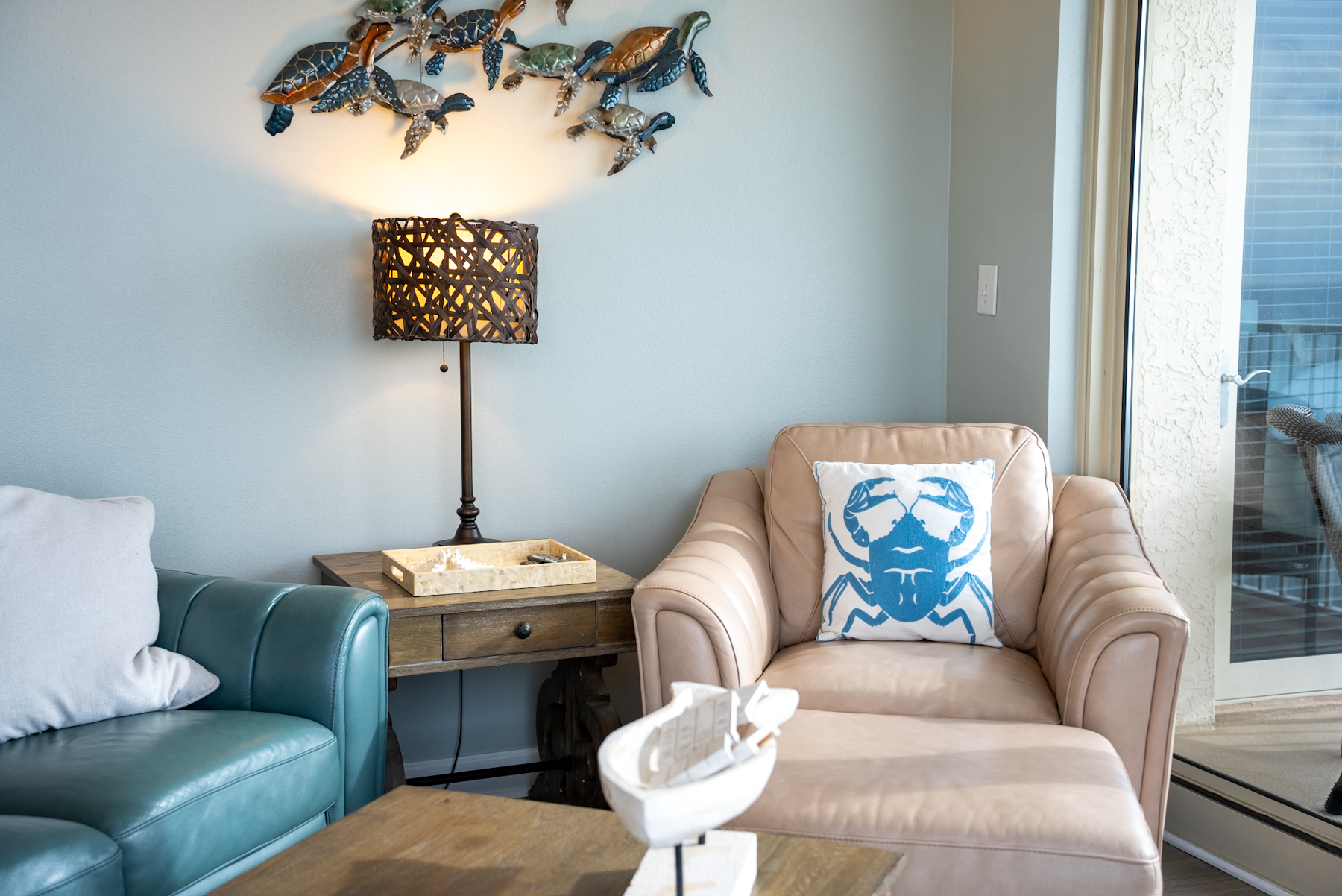 Comfortable leather seating with amazing views
