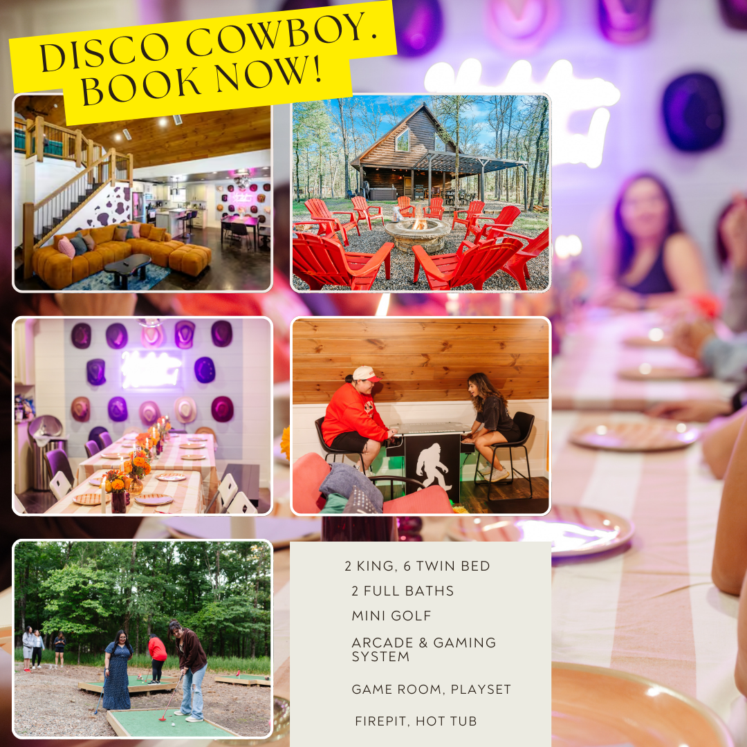 The Broken Bow Getaway you have been dreaming of! Perfect for a family trip, retreat, bachelorette trip, birthday trip or girl's trip!