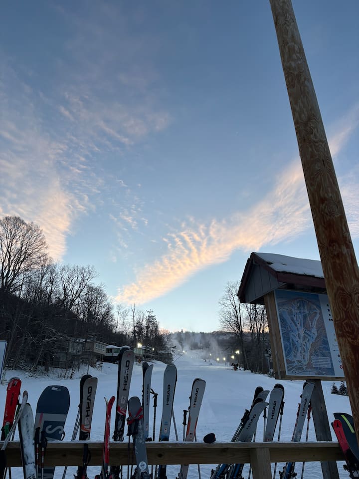 Walking distance to ski lodge and slopes for all skill levels