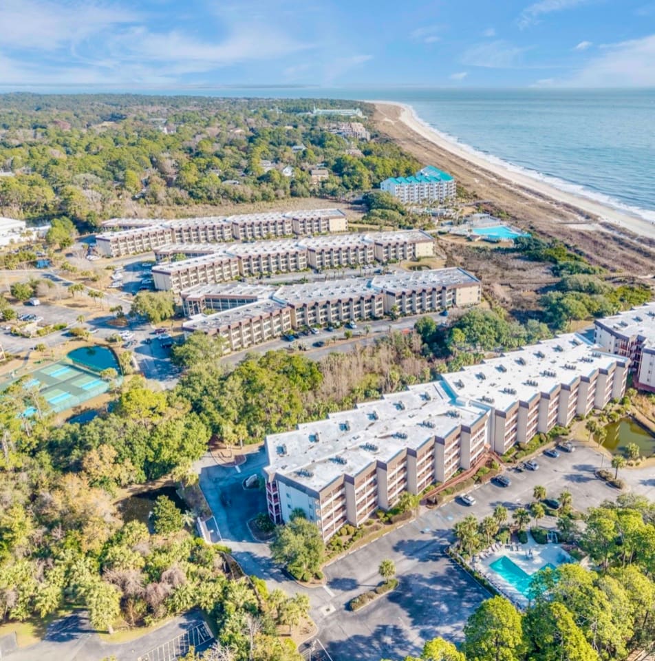 Resort buildings near the beach