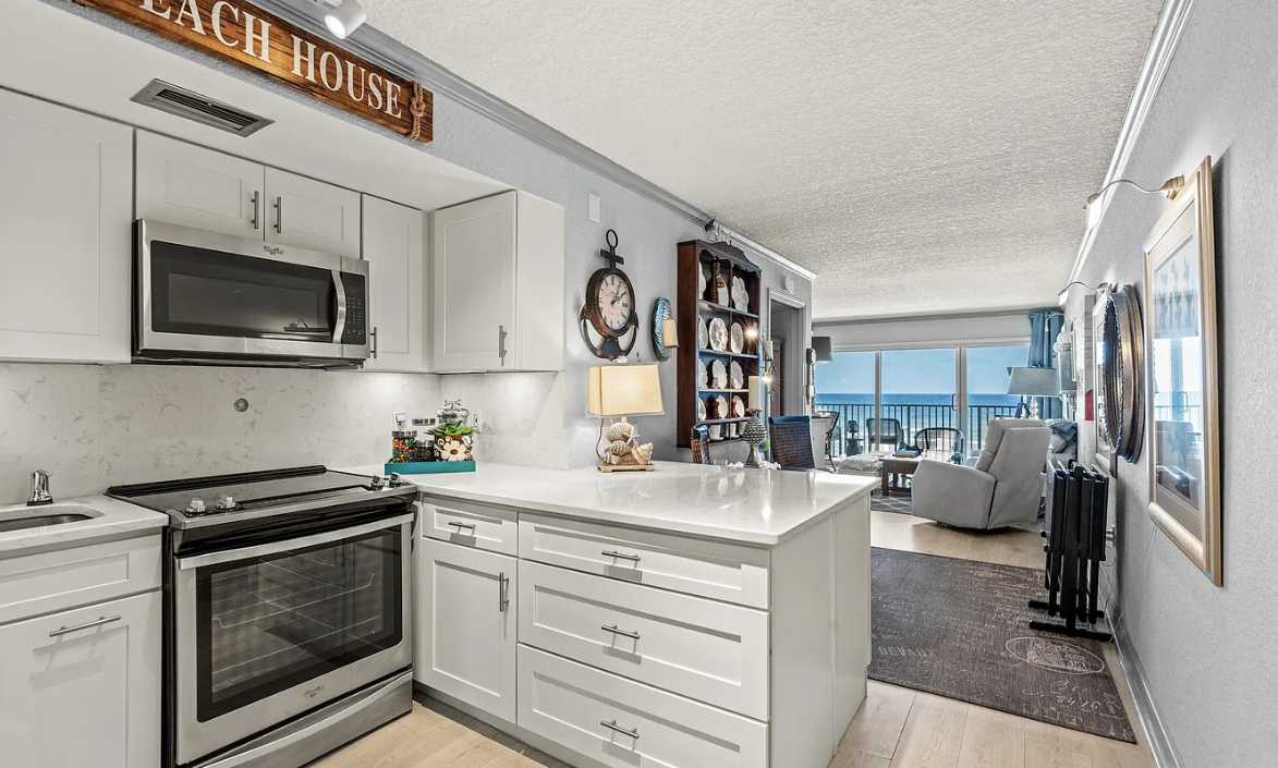 Kitchen with Ocean Views