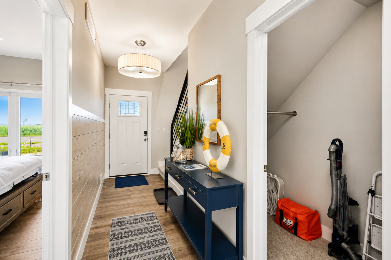 Make your way upstairs to even more space to unwind, including three inviting bedrooms, a second lounge with a sofa bed, and a private veranda with sweeping views of Lake St. Clair.