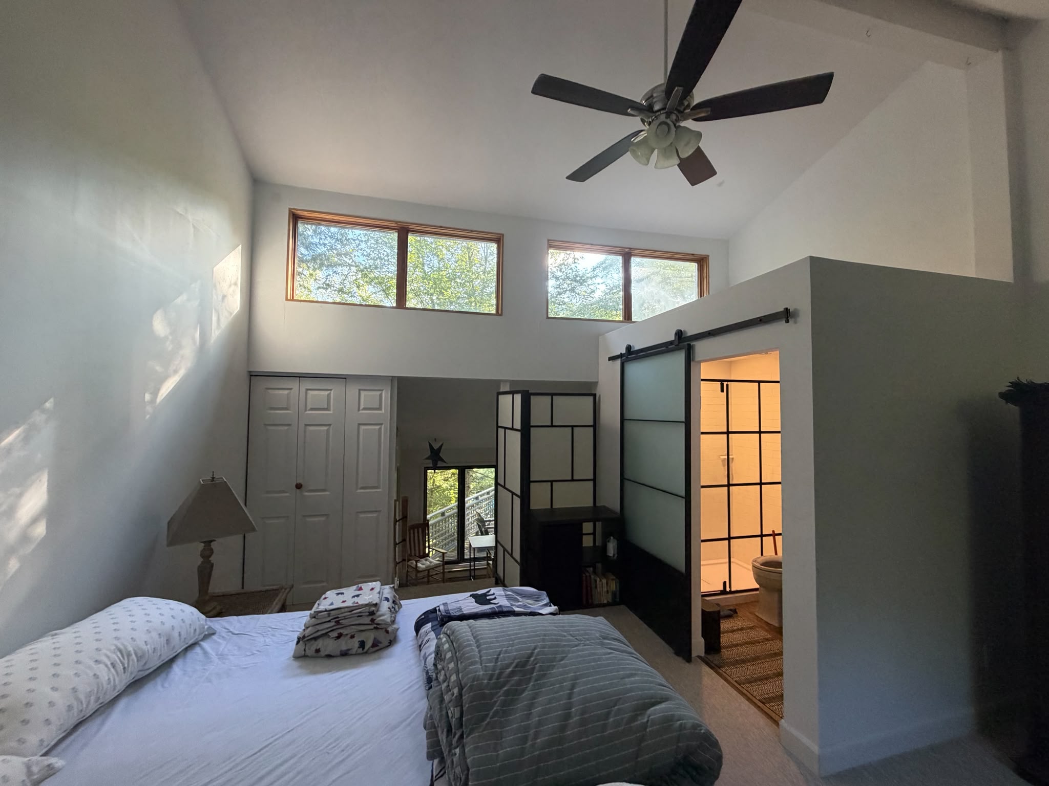 Master bedroom suite with entry to ensuite bathroom