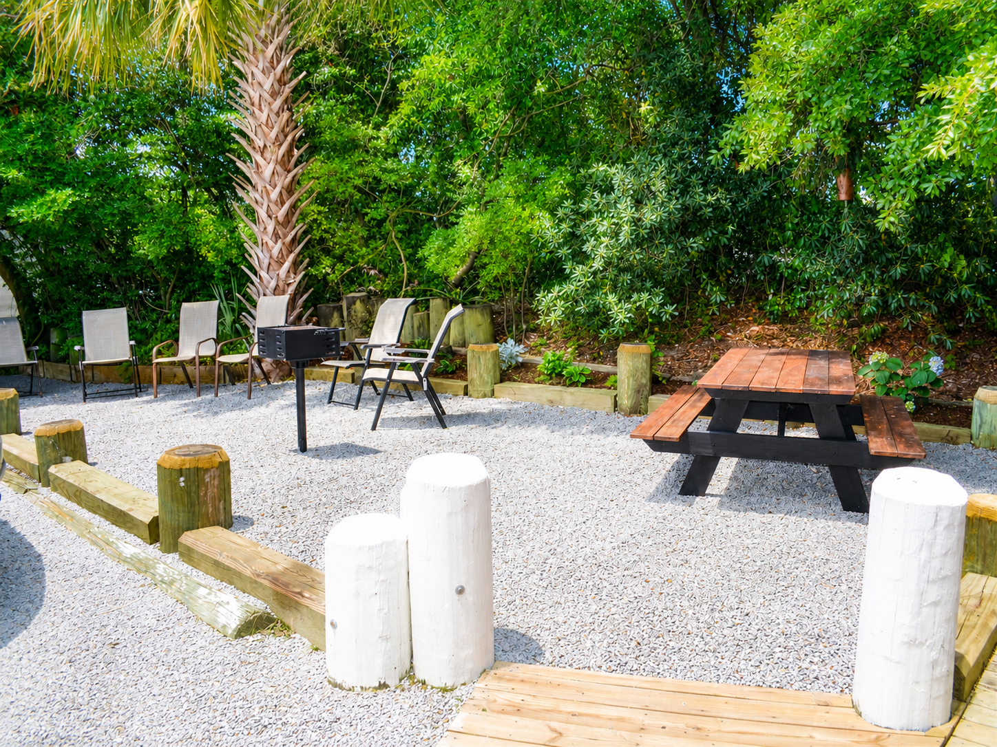 Two grill areas for guest use