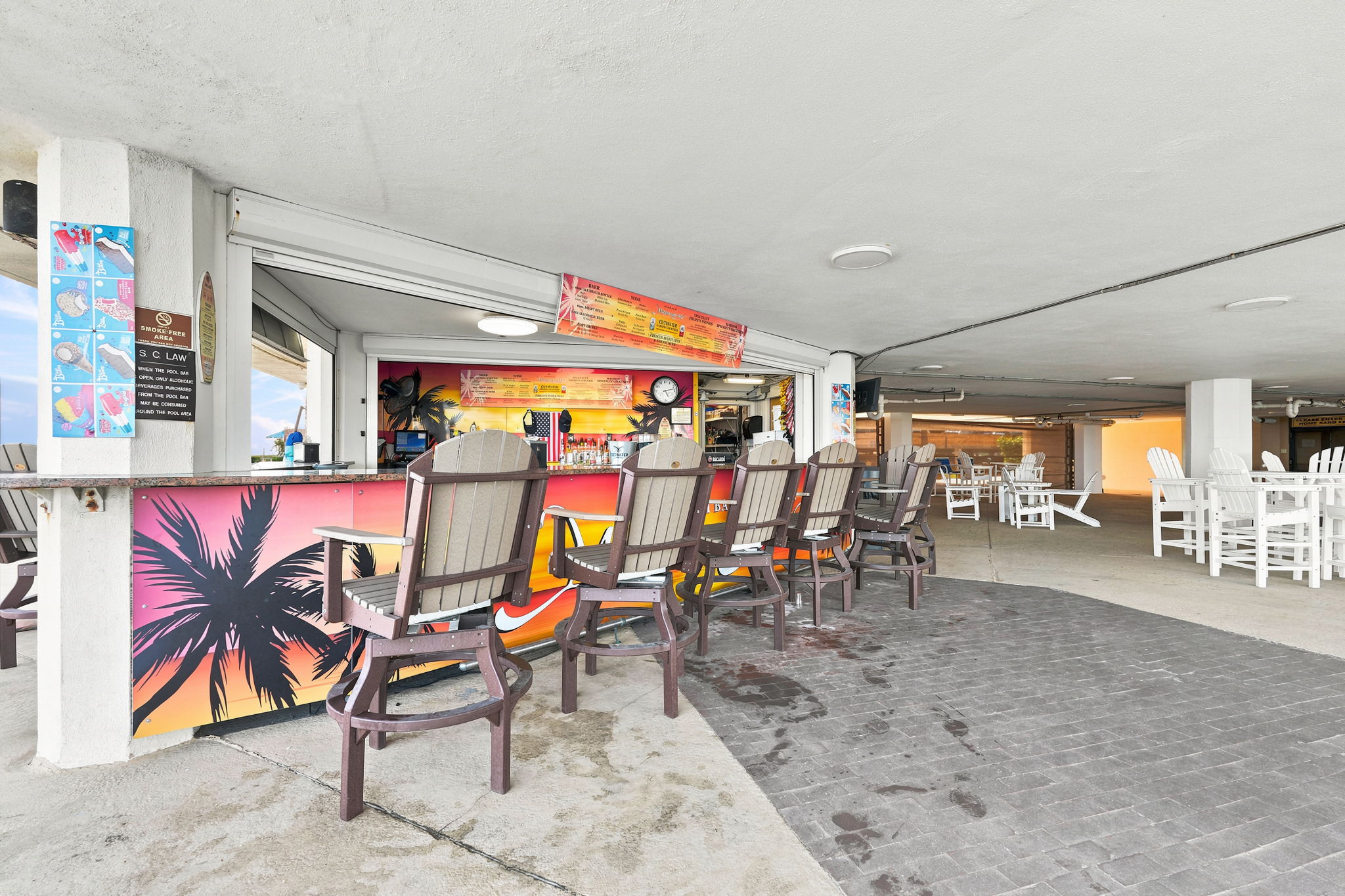 The poolside tiki bar
