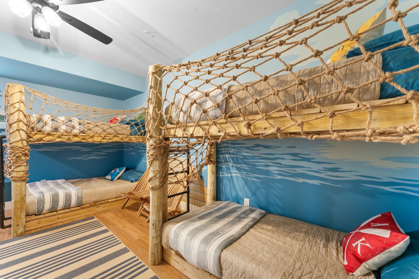 Fun bunk room perfect for kids or groups