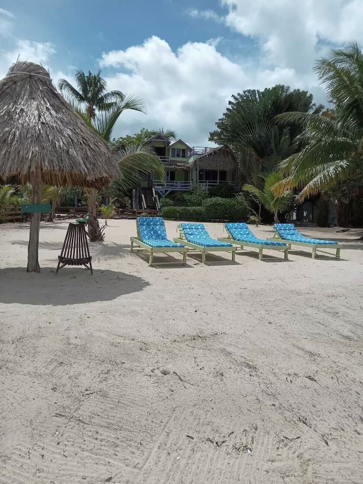 Enjoy the sun in our private beach and lounging chairs.
