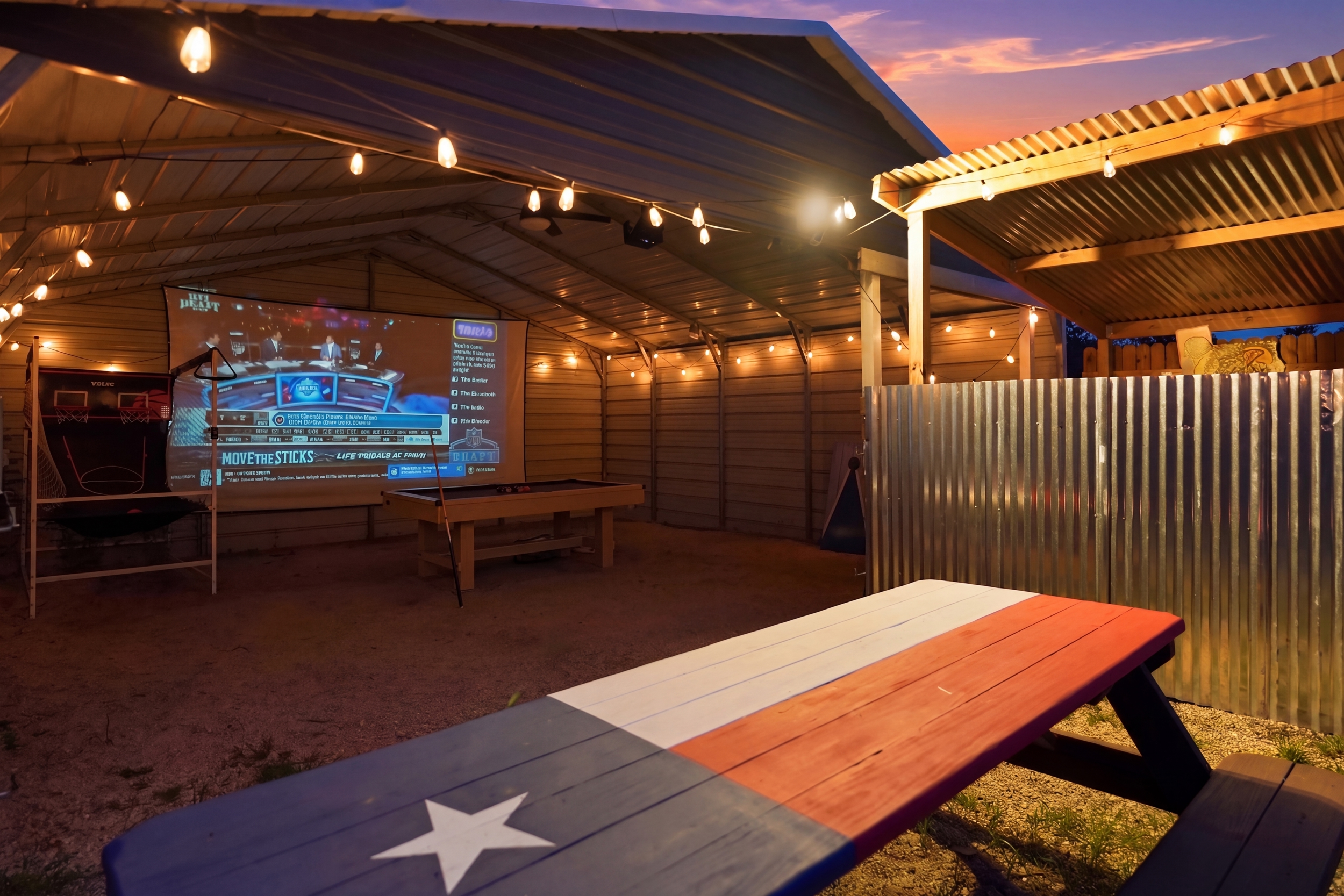 Movie nights on a 17-ft screen — your own private cinema experience