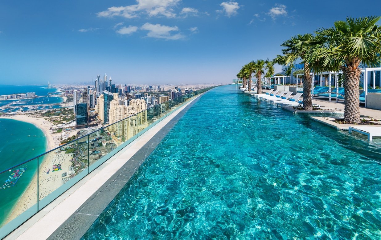 Infinity pool accessible with extra charges