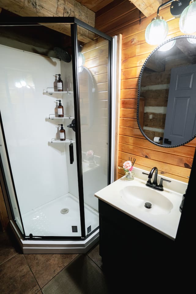 A well-stocked shower area with all the essentials for a refreshing retreat.