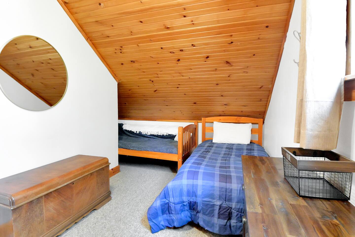 2 more single beds in the second bedroom of the home! 