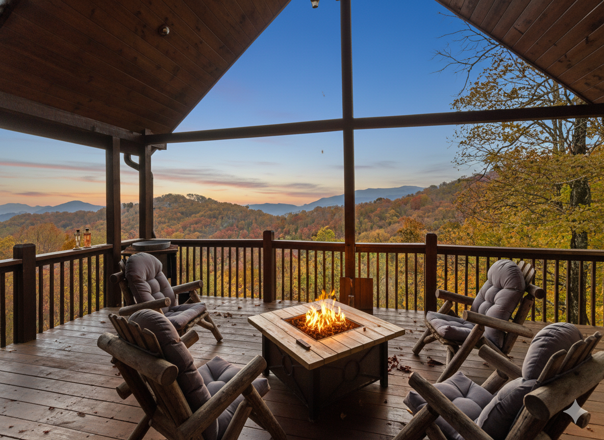 Outdoor Lounge: Sip drinks by the fire while soaking in breathtaking mountain views!

