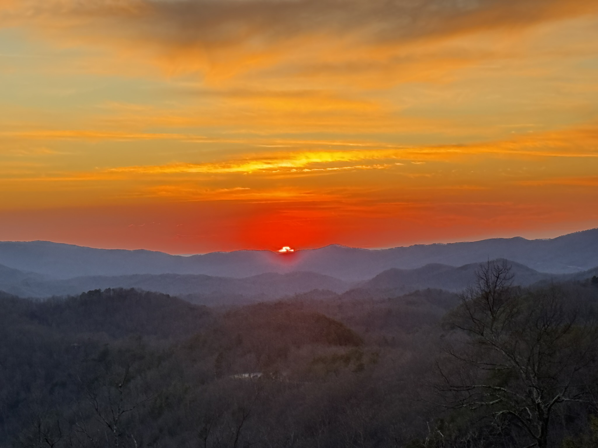 Smoky Mtn Sunset from Foothills Pkwy
