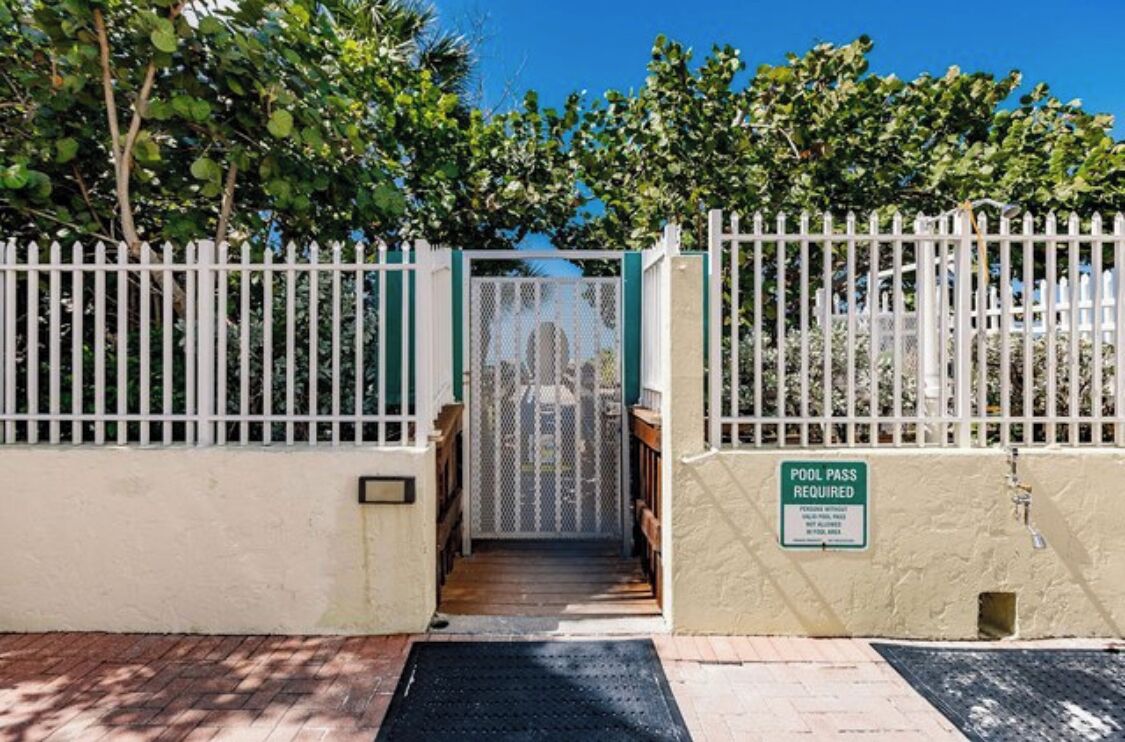 Private gated access to the beach