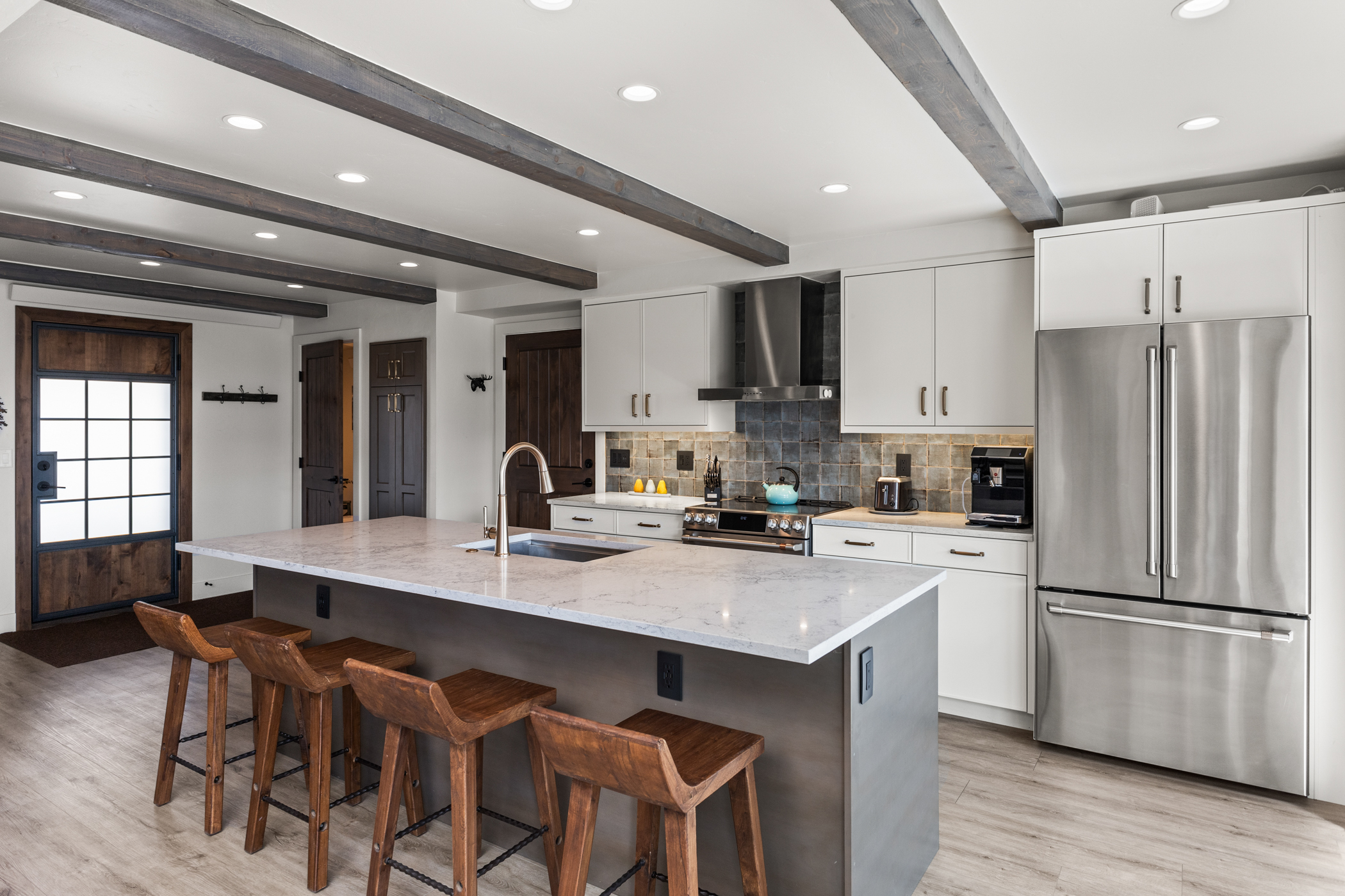 Kitchen with Front Door & Half Bath 5