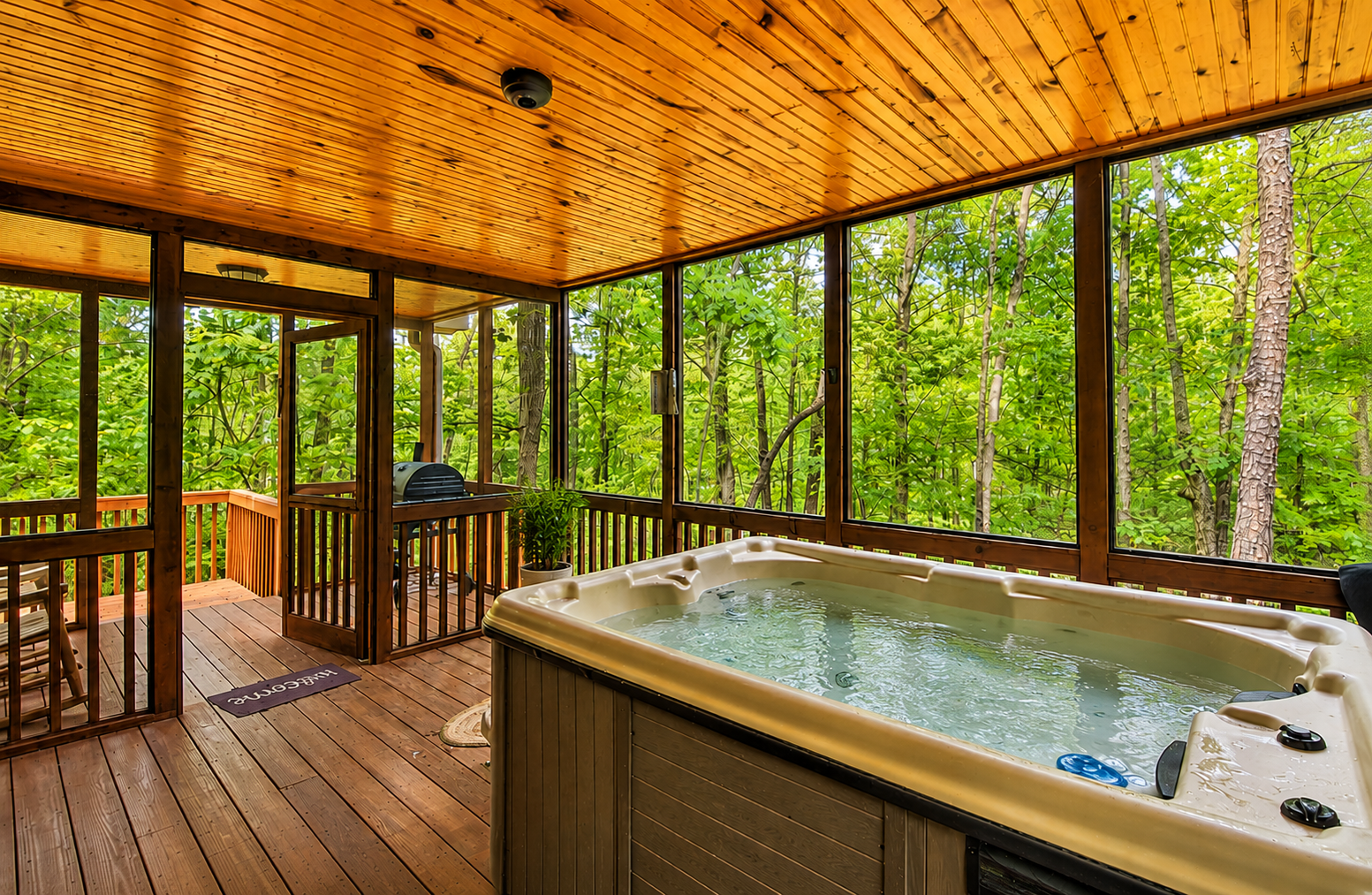 Relax in the hot tub after a day of hiking!