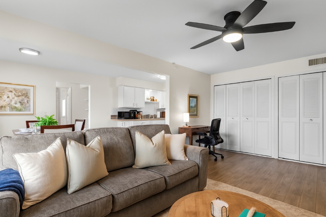 Modern and cozy layout with seamless flow between dining, living, and kitchen areas—perfect for relaxing or entertaining.