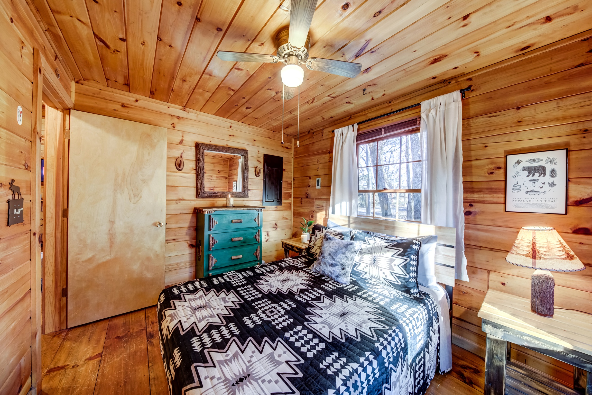 Bedroom 3 - Rustic modern full bed with memory foam mattress and pillows