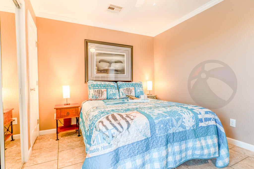 With queen bed and plenty of storage