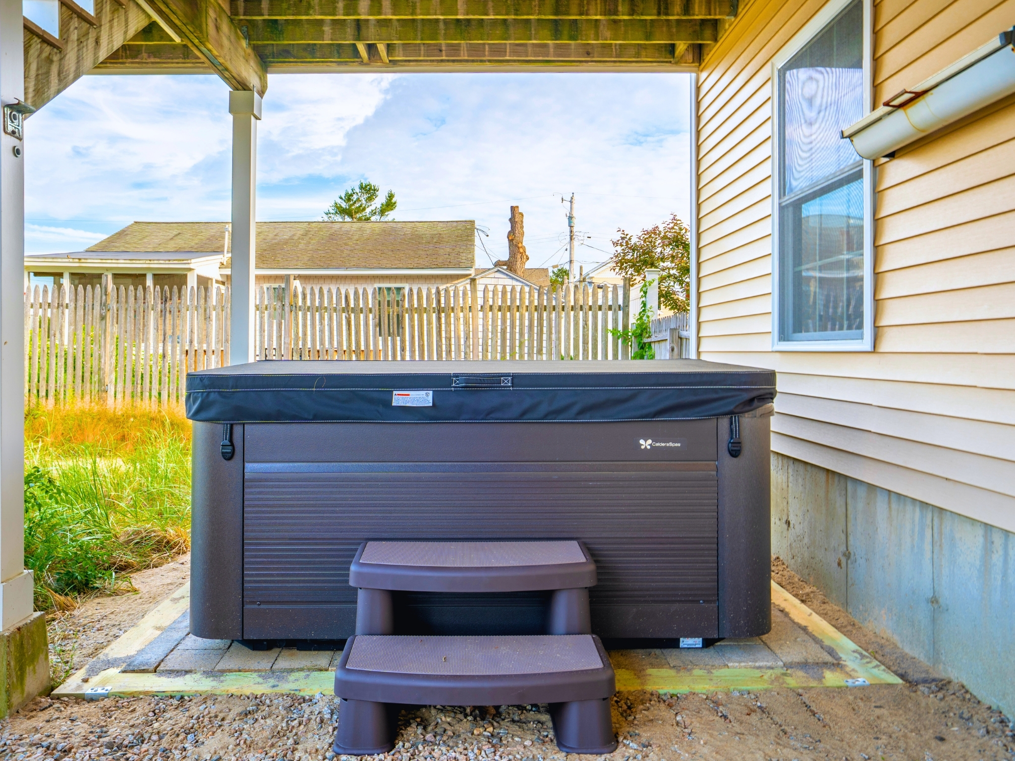 Be sure to relax and unwind in our hot tub — it’s waiting for you!