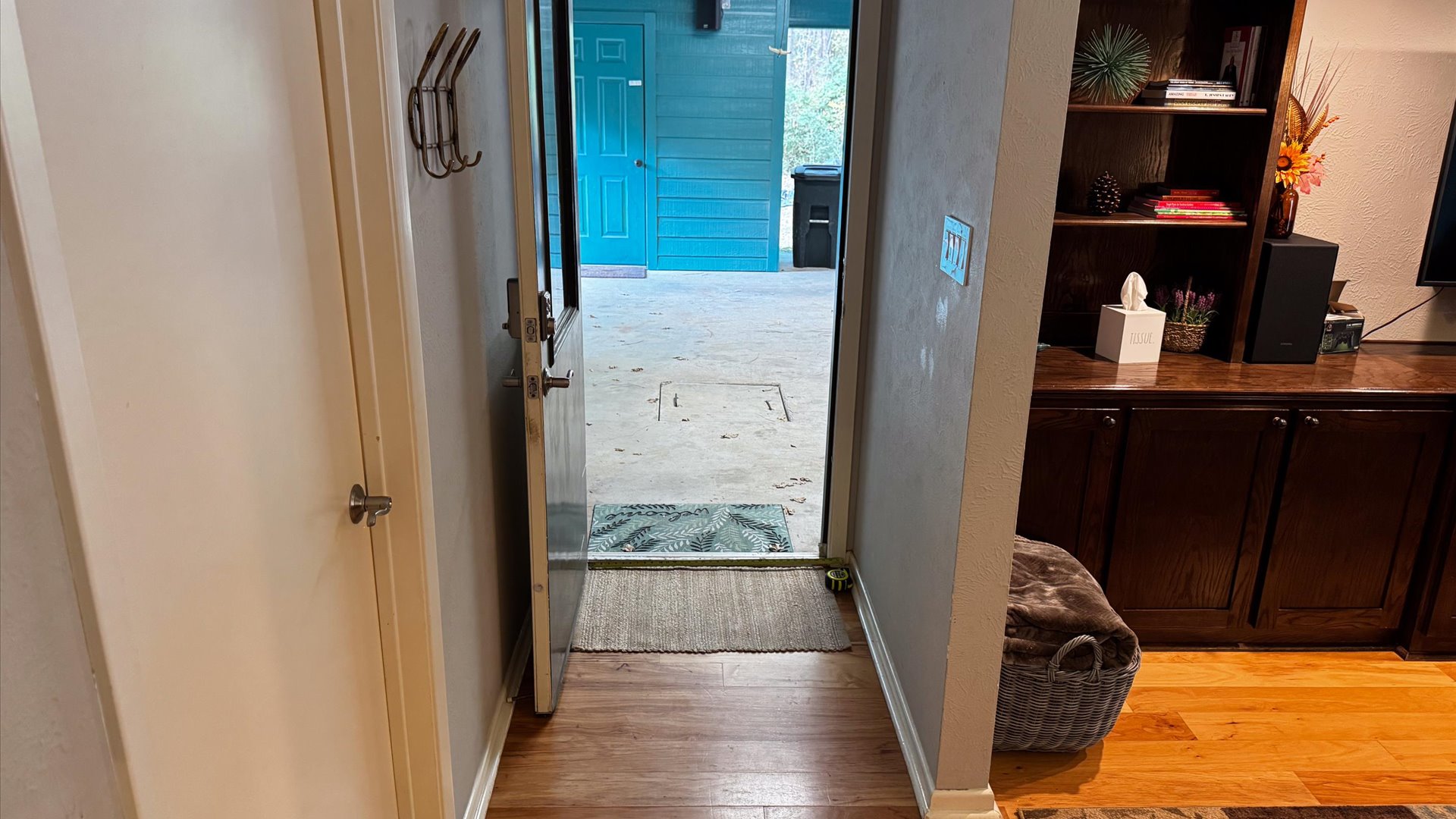 From the carport into the house. Zero step.