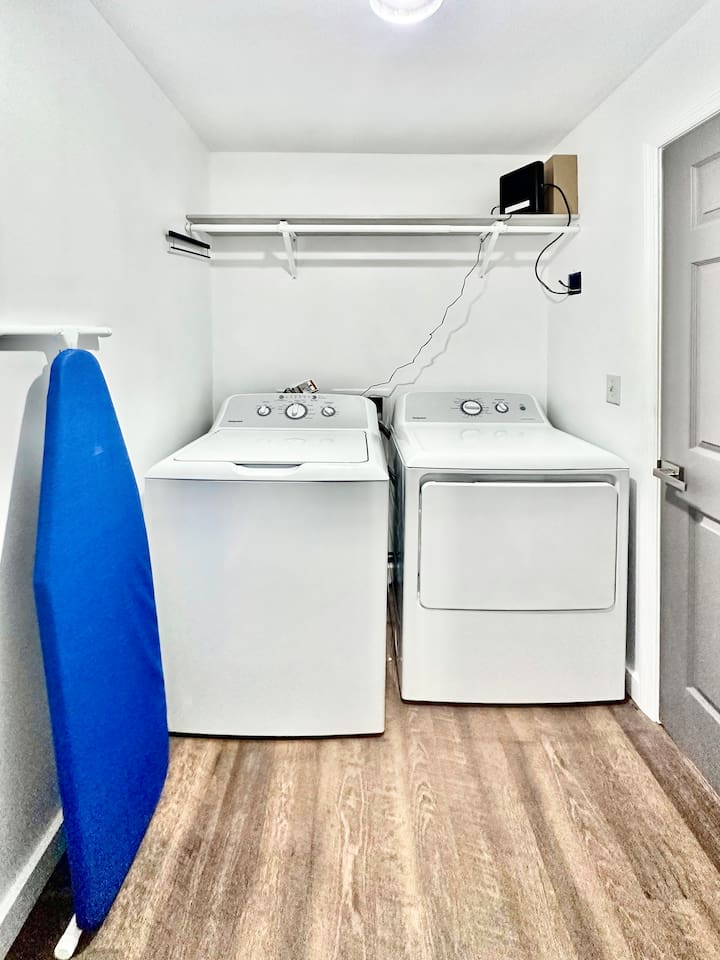 You'll have your own washer and dryer during your stay.