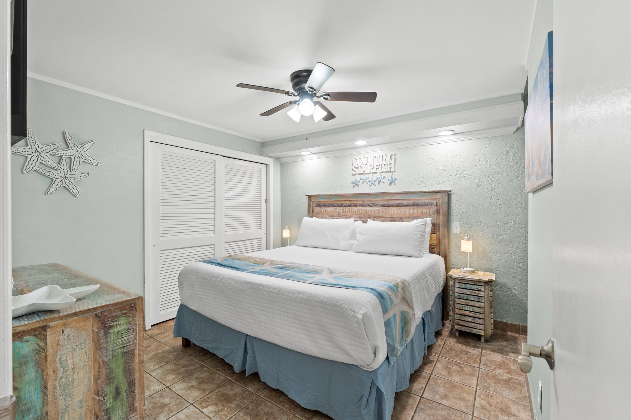 Bedroom 2 with King Sized Bed and Private Access to Bathroom