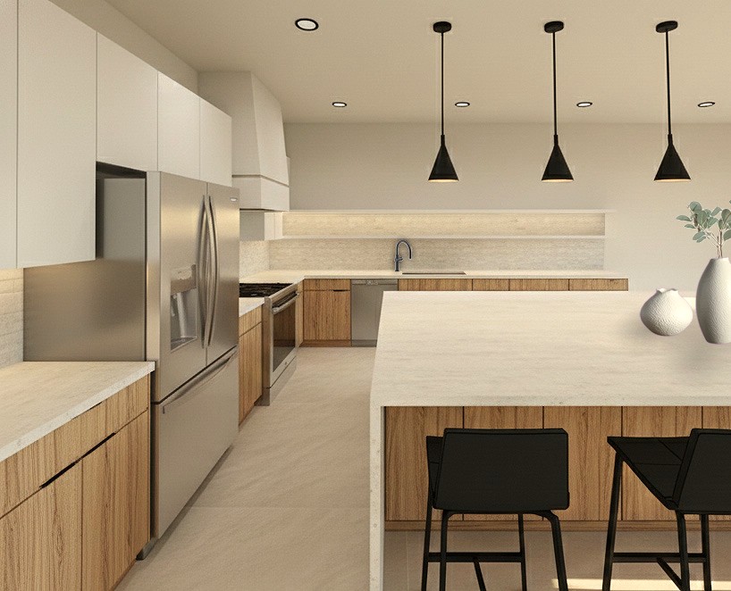 A beautifully designed kitchen where coastal mornings begin and family meals come together effortlessly.