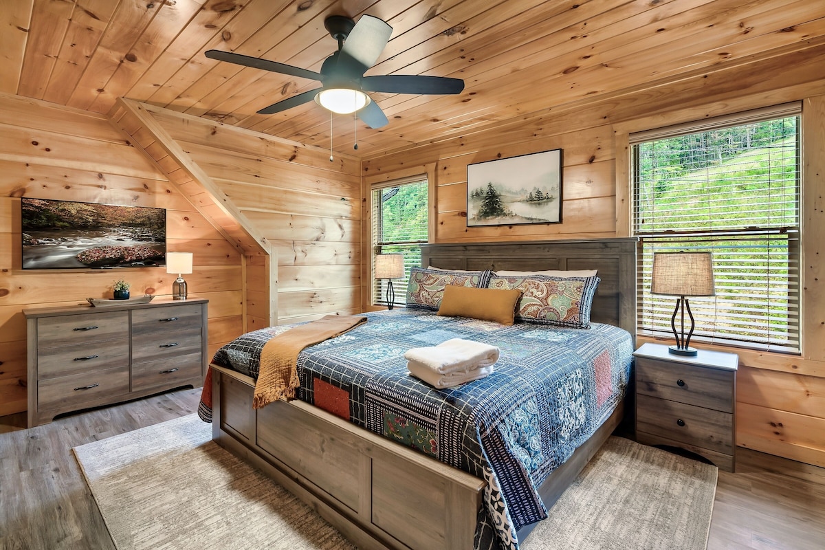 Another king bedroom offers plenty of space for a relaxing retreat.