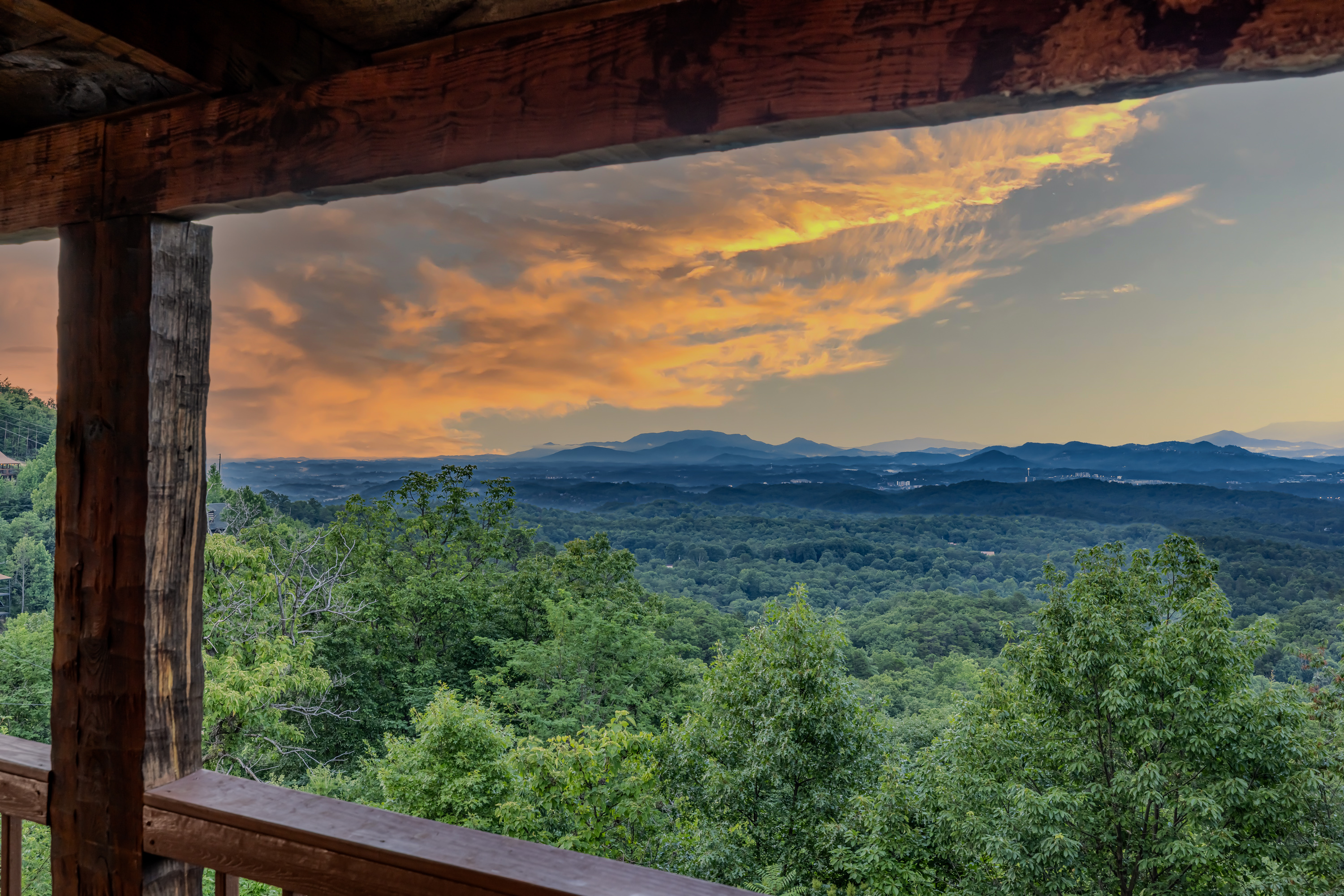 Catch colorful sunsets right from the covered porch