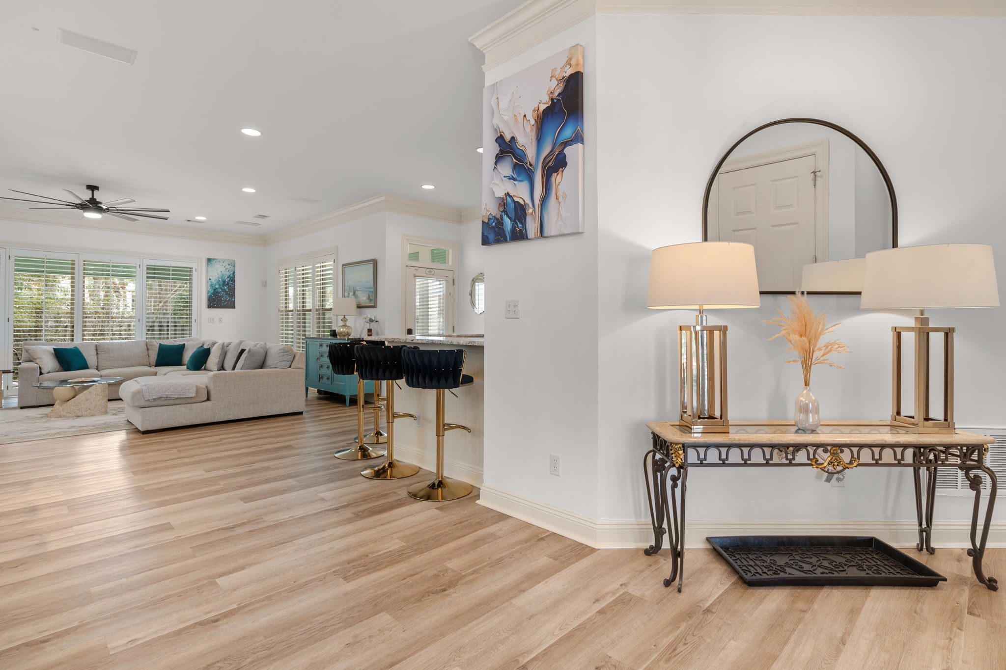 A bright and welcoming foyer to make every arrival feel like home.