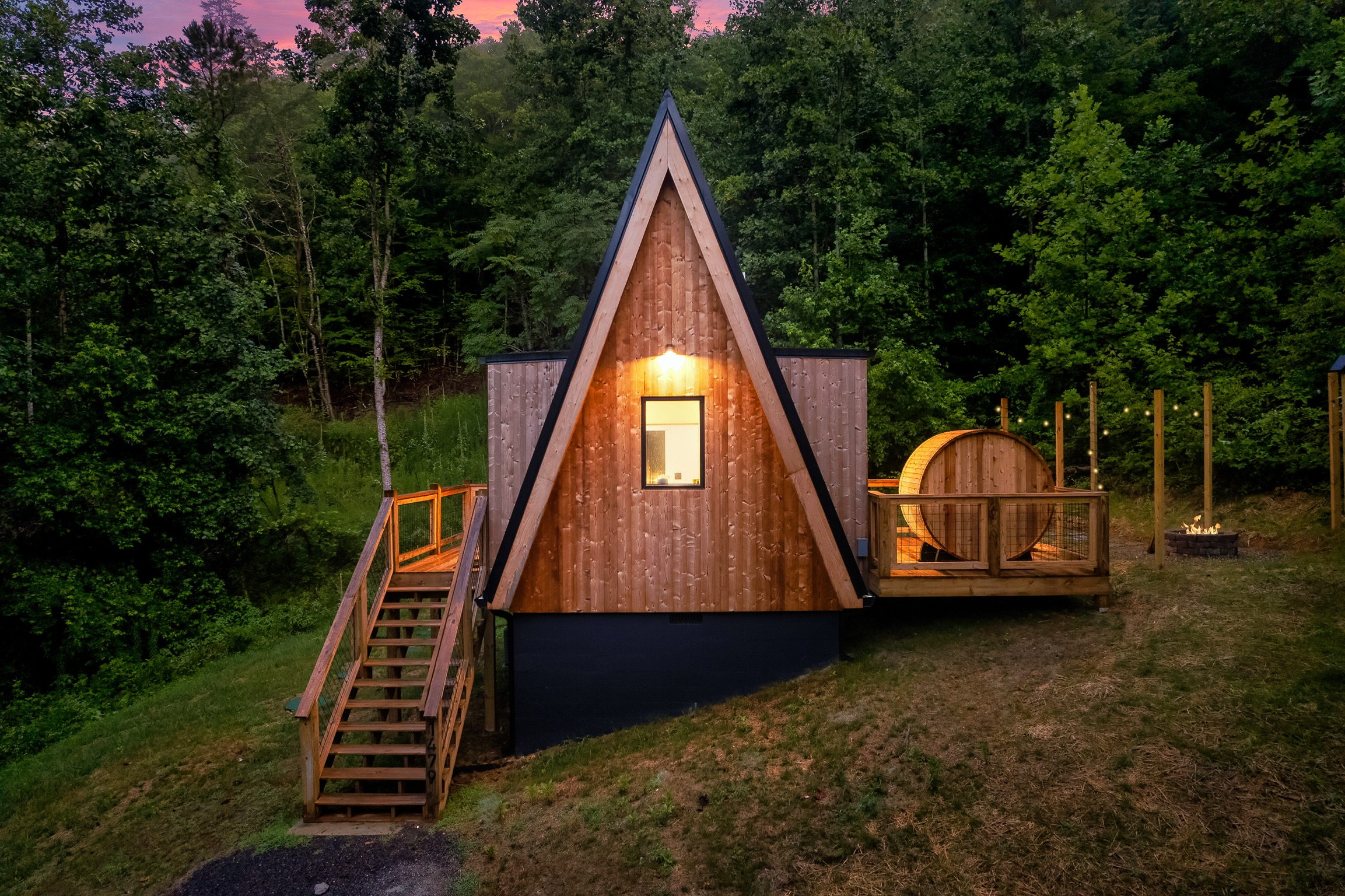 Beautiful A-frame tiny home cabin, secluded from the rest of the world.