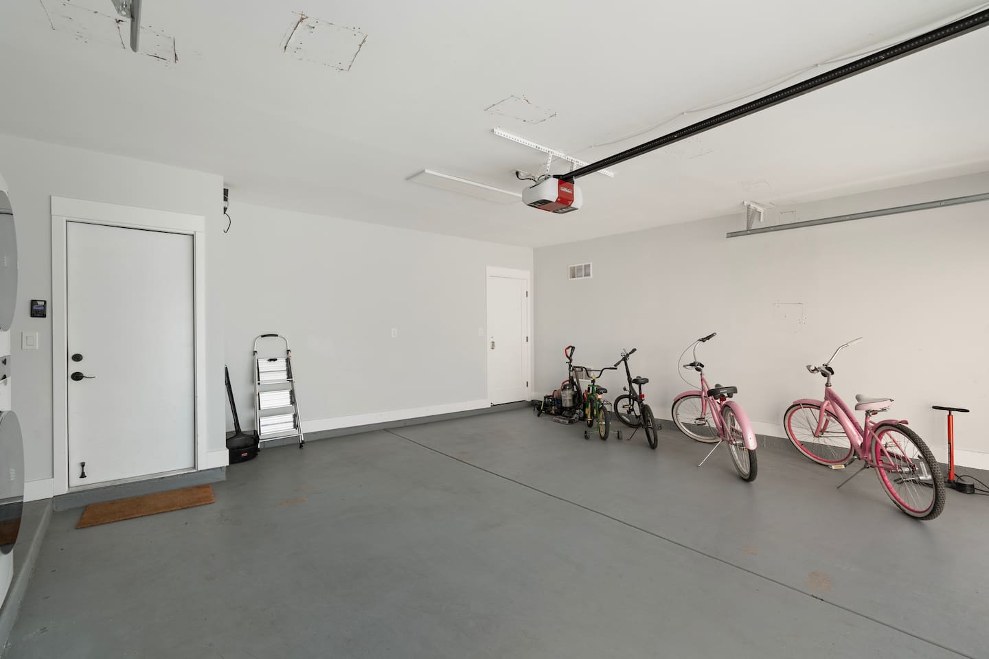 Organized space with tools, step ladder, and gear for your stay.

